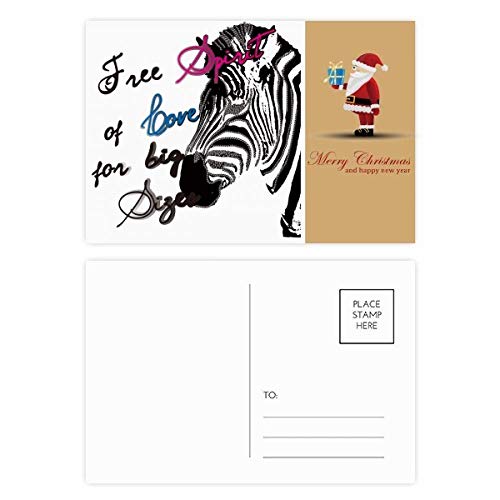 Cartes postales simples Pinto motif animal Père Noël pour sublimer vos messages