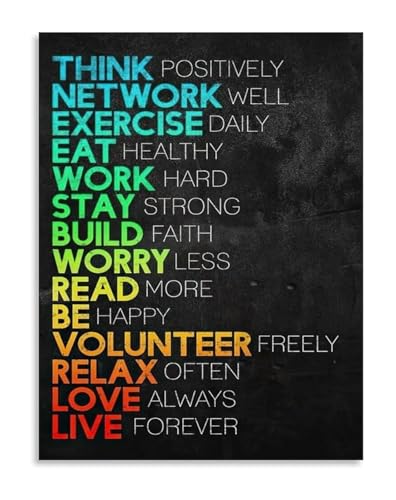 Conference Room Decor Team Building Poster Office Culture Canvas Wall-Art Motivational for Workplace Success and Unity(Unframed,