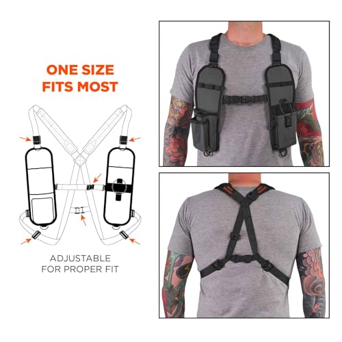 Image of Ergodyne Squids 3144 Dual Shoulder Radio Holster Harness for Barcode Scanners