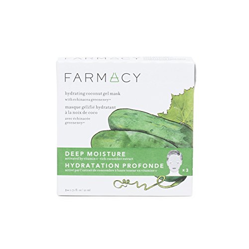 Farmacy Deep Moisture Hydrating Coconut Gel Mask with Cucumber Extract, 3 Masks
