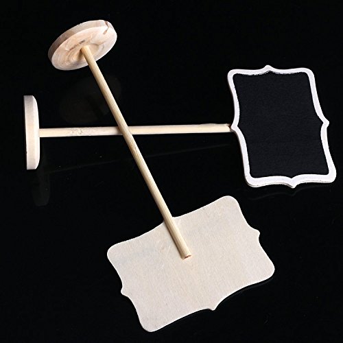 Saitec Mini Chalkboard Rectangle Shape Blackboards On Stick Stand Place Holder Brand New Wedding Party Decorations (Pack Of 12) #TOP2