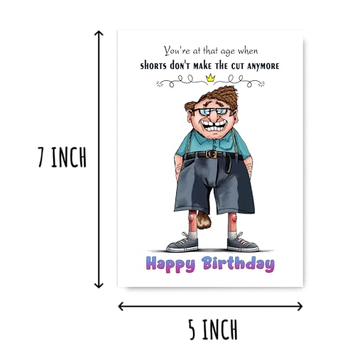 Shorts Don't Make The Cut Anymore Card - Witty Birthday Shorts Card - Cheeky Birthday Card - Hilarious Card For Men2