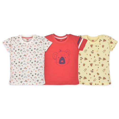 Image of LuvLap Baby Boys Regular Fit 100% Cotton Full Sleeves Boys T-Shirt Set Pack of 3