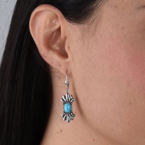 American West Jewelry Sterling Silver Women's Drop & Dangle Earrings Genuine Gemstone2