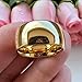 TUTISS 10mm Gold Tungsten Rings for Men Women Engagement Wedding Bands Domed Polished Comfort Fit Size 10
