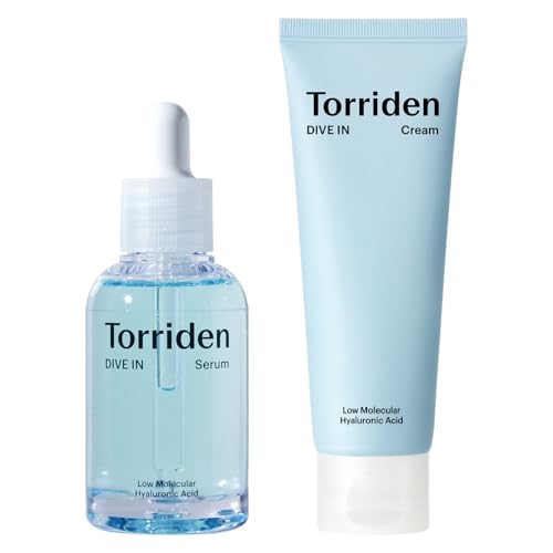 《セット》 トリデン(Torriden) ダイブイン 2点セット セラム 50ml クリーム 80ml 【公式・正規品】低分子ヒアルロン酸 美容液 クリーム 水分チャージ 保湿ケア 敏感肌 韓国コスメ 乾燥肌対策 インナードライ スキンケア うるおい補給 混合肌のサムネイル