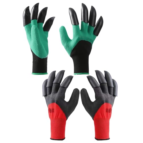 GNAUMORE Krallen Gartengeist Handschuhe,2 Paar Gartenhandschuhe mit...