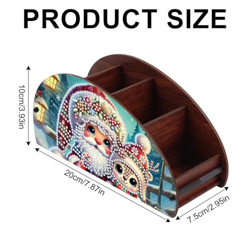 Image of Christmas Diamond Painting kits Organizer Box, Diamond art DIY Santa Claus Special Shape Diamond Partial Mosaic Handmade Making Kit Organizer Box, Home Dining Living Room TableTop Art Decoration