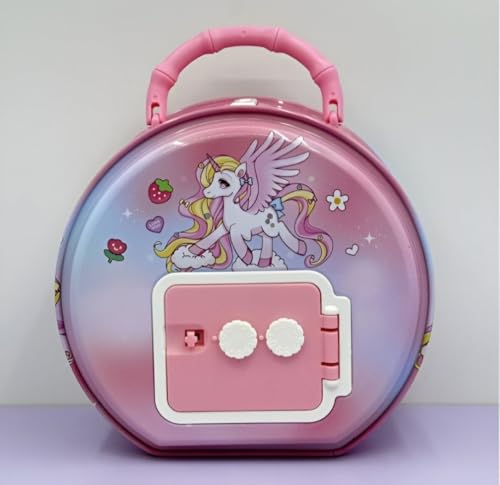 Image of Money Saving Bank with Coin Slot / /Creative Cartoon Design Money Bank / /Plastic Piggy Bank for Boys & Girls (Pack of 1) (Magical Unicorn Piggy - Pink)