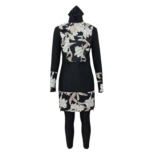 Maillot de bain modeste protection solaire maximale avec pantalon long et capuche pour femme