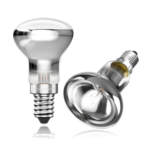 Lamptobe Ampoule Lave 25W E14 R39, Lampe Lave, Ampoule Réflecteur Dimmable Blanc Chaud 2400K-2600K, Vis Petite Édison SES 240V, Angle d'Éclairage 360° (Lot...