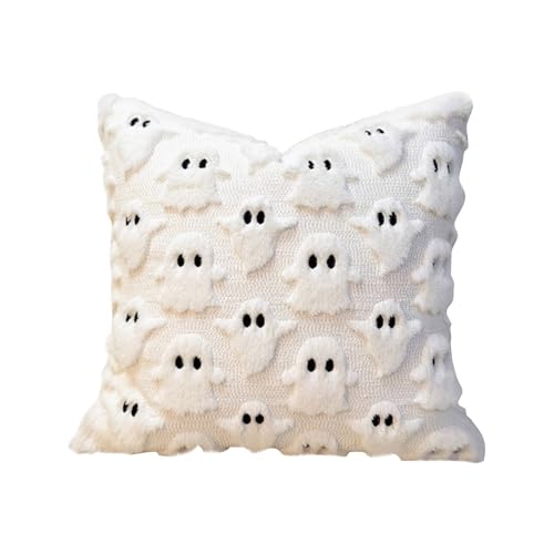 Halloween Pillow Covers,Pumpkin Flocked Throw Soft Knit Cushion Cases,Fall Decor for Chair Sofa Bedroom Home - image 1