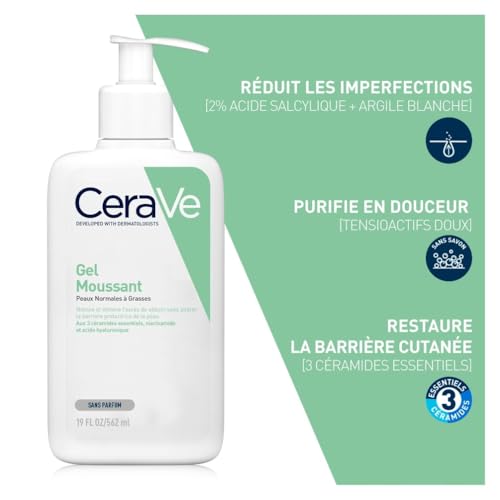 CeraVe Schäumendes Reinigungsgel für Gesicht & Körper, Waschgel, 562 ml – Ansicht 3