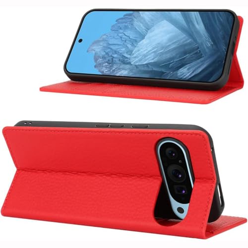 Étui Pixel 10 Pro en cuir véritable orange, housse chic et durable - 5