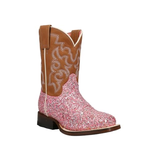 Roper Girls Glitter Queen (Toddler/Little Kid) Western Boot, Pink, 92