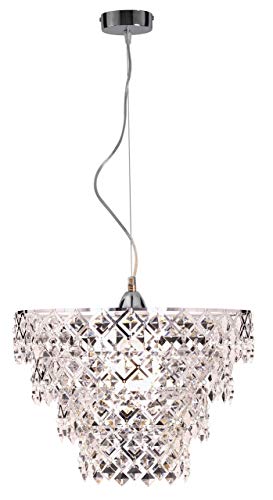 Preisvergleich Produktbild Naeve Leuchten 7048942 Pendelleuchte, Metall, 60 W, E27, chrom