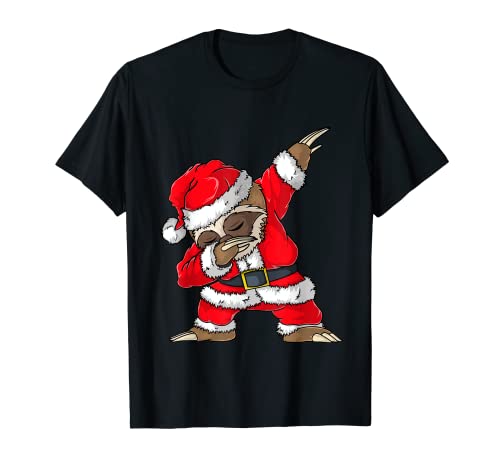 Pijama infantil de Papá Noel Perezoso Feliz Slothmas Navidad Camiseta