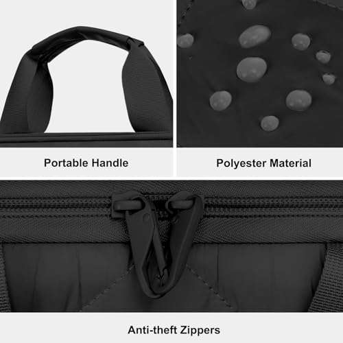 Image of MOSISO 360 Protective Laptop Bag, Shoulder Bag Double Layer Fluffy Padded Anti-theft Zipper