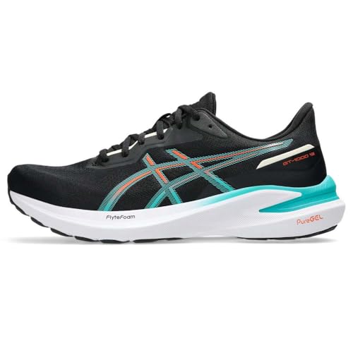 ASICS GT-1000 13, Sneaker Uomo, Nero/Verde Onda, 42.5 EU - 3