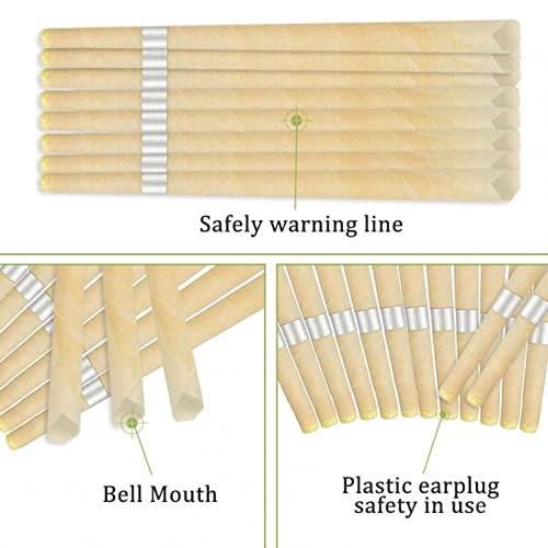 10 Piece Natural Beeswax Ear Candles Wax Removal, Ear Wax Candles for Ear Candling Wax Removal, Ear Candling Candles for Ear Cleaning, Ear Wax Removal Candles Ear Candling Wax Removal Kit