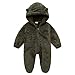 Toddler Baby Boys Girls Fleece Rompers Cute Hooded Plush Zipper Jumpsuits Keep Warm Fall Winter Outfits 2025 Flannel Bodysuit Snowsuit One Piece Onesie for Newborn Infant Clothes Bunting Suit Coverall
