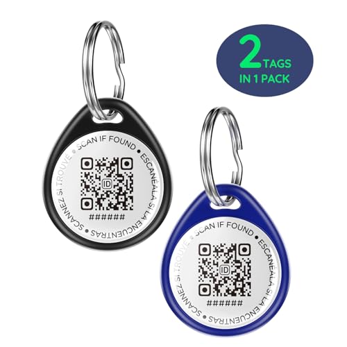 Médaille à code QR pour chien et chat étanche | Identification animal de compagnie connectée x2