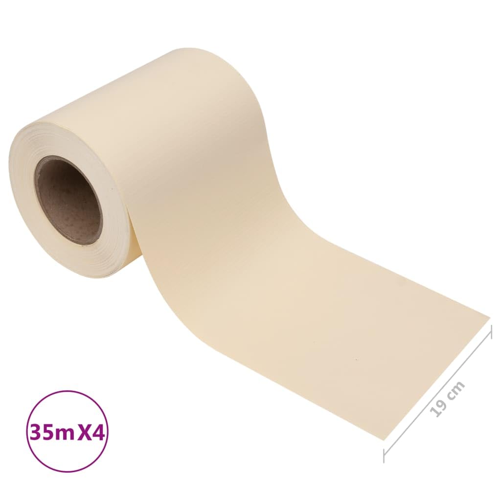 Recinzione frangivento in PVC crema 35x0,19 m con 80 clip, pannello barriera privacy resistente ai raggi UV per giardino esterno cortile balcone terrazzo prato