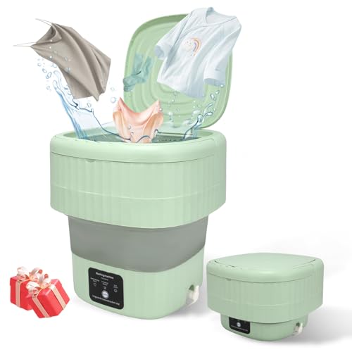 Mini Portable Washing Machine, 9L, 3 Modes, Blue Light Disinfection, Ideal for Underwear, Socks,...