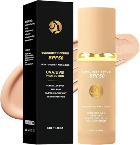 ANGEL SILK Base De Maquillaje Que Cambia De Color, 4 En 1 Sérum Protector Solar FPS 50, Corrector, Hidratante, Base De Maquillaje Que Cambia De Color Para Piel Madura, Hidratación 24 H