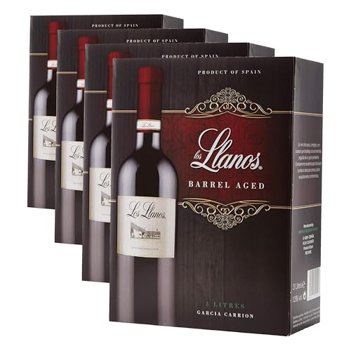 Señorío de los Llanos Tempranillo - Vino Tinto - Bag in Box de 3000 ml (Paquete de 4)