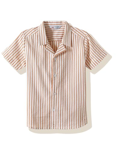Image of Amazon Brand - Symbol Kids Boy's Half Sleeves Striper Regular Fit Shirt