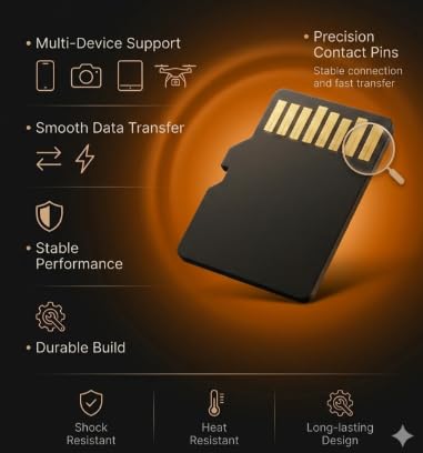 Image of 128GB Micro SDHC Memory Card | High-Speed 150MB /s Read | Durable & Waterproof| Class 10 Micro 128 GB MicroSD Card Compatible with Mobile, Camera, Computer, Tablet