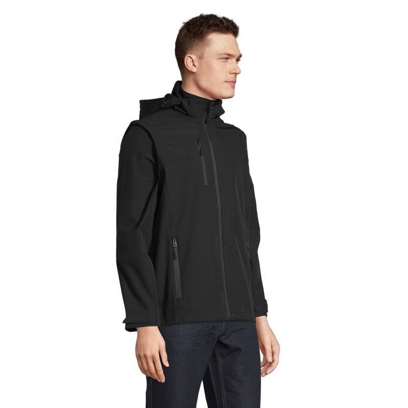Veste softshell Falcon 3IN1 SOL'S noir 3XL avec capuche