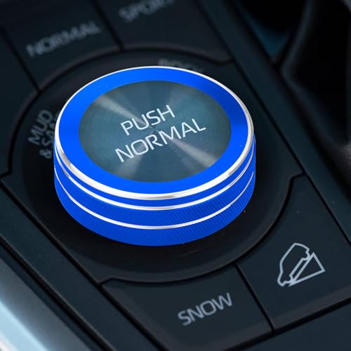 Image of for Toyota RAV4 /RAV4 Hybrid 2023 2024 2025 air Conditioning knob Cover, Start Button Cover Decorative Ring, Volume, Aluminum Alloy Decoration (RAV4 Hybrid, Blue)