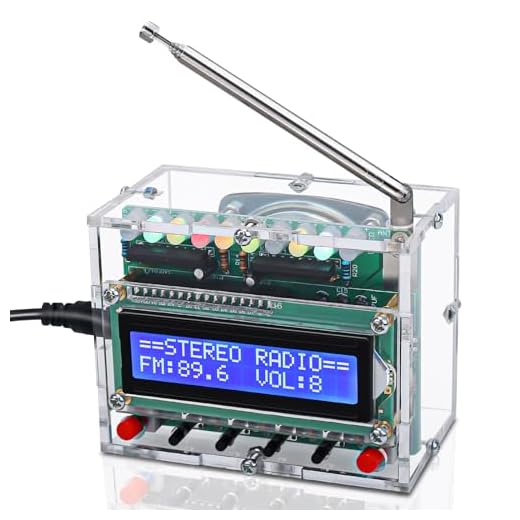 Soldering Project, Icstation FM Radio Kit with LED Flashing Lights Soldering Practice DIY Radio Kits LCD Display FM 87-108MHz Digital Radio Kit for Learning Teaching STEM Educational Project