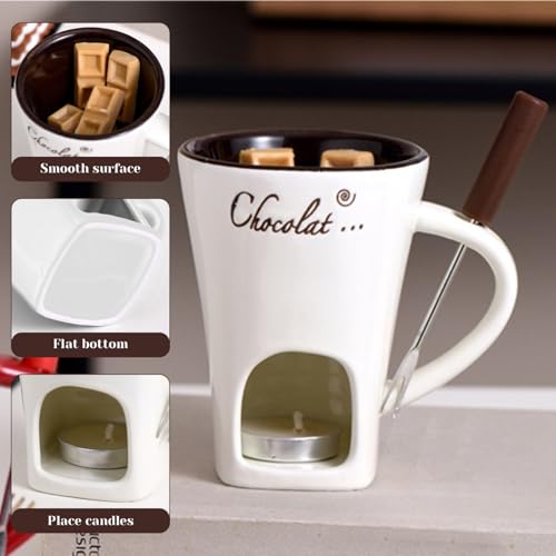 Tasse à fondue au chocolat en céramique, le cadeau de mariage idéal