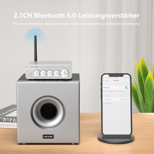 Fosi Audio BT30D-S Bluetooth 5.0 Verstärker 50 Watt x2+100 Watt Mini Hi-Fi Stereo Audio Class D...