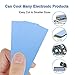 A ADWITS [ 12-Pack ] Thermal Conductive Silicone Pads, Soft Safe Simple to Apply for SSD CPU GPU LED IC Chipset Cooling -Blue