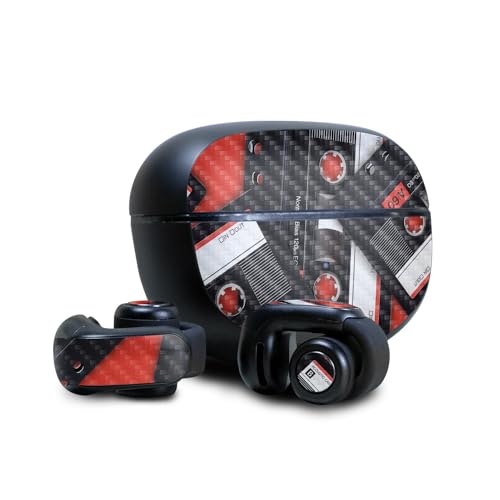 Image of Carbon Fiber Skin Compatible with Bose Ultra Open Earbuds - Mixtape - Premium 3M Vinyl Protective Wrap Decal Cover - Easy to Apply | Crafted in The USA by MightySkins