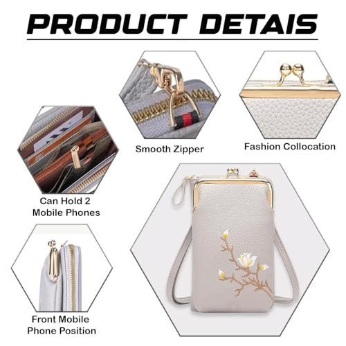 Indefinitet Women Sling Cross-Body Wallet with Mobile Cell Phone Holder,forever savour women sling cross-body wallet4