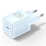 Watio Wave Ladegerät GAN 20 W mit USB-C-Anschluss, ideal für schnelles und effizientes Laden, kompakt und blau
