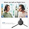 EKSA H3 Bluetooth Headset mit Mikrofon, [65 Stdn Wiedergabezeit & 30M Reichweite] Wireless Headset Mono PC Headset mit Mic Rauschunterdrückung, Upgraded 5.4 Bluetooth Kabellose Headset für Büro/Office