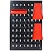 Donext Pegboard Wall Organizer, 4ft Metal Garage Pegboard Tool Organizer w/3 Pegboards, Drill Bit Rack, Wrench Rack, Hooks Accessories, Black