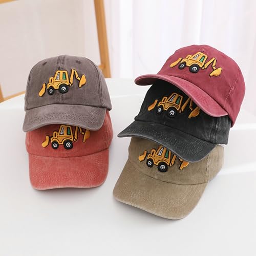 Cute Embroidery Kids Boys Girls Baseball Cap Adjustable Cotton Washed Vintage Cowboy Hat3