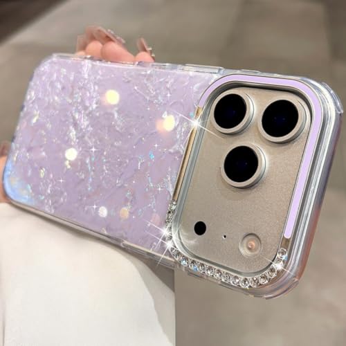 Coque paillettes iPhone 15 violette antichoc finies les rayures