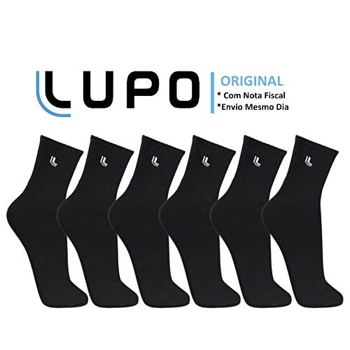 Kit 6 Pares De Meias Esportiva Lupo Cano Médio Algodão 3245 Original