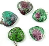 Größe: 20 mm * 20 mm ESBANT 20 MM Naturstein Quarz Kristall Lapis Opal Gestreifte Achate Herzförmiger Anhänger DIY Schmuckherstellung Halskette Zubehör 12 stücke, NO.8 Mineral Edelsteine (Color : No.18)