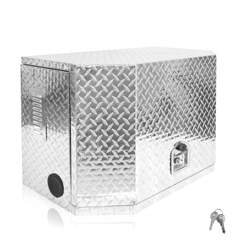 Fsehyue 31.5x 18x 21.5 Inch Aluminium Generator Toolbox Heavy Duty Generator Storage Box with Ventilation Grille with T-Handle Lock and Keys Suitable for Rvs Bumper