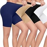 UUMIAER 4 Pack Slip Shorts for Women, Biker Yoga Anti Chafing Shorts Boyshorts Panties for Under Dress