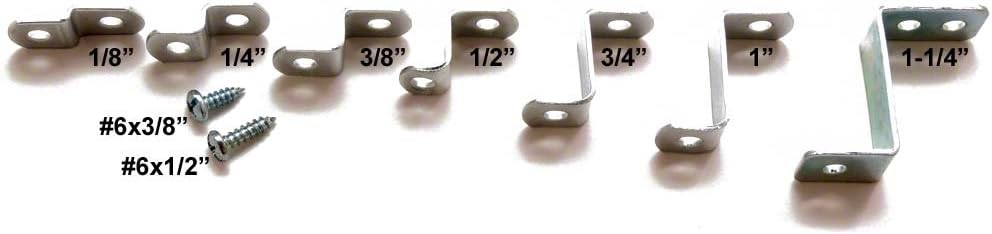 1/8 Offset mounting Canvas Z Clips for Picture framing -- #6 x 3/8 pan-Head Screws Included -- 144 Bulk Pack!